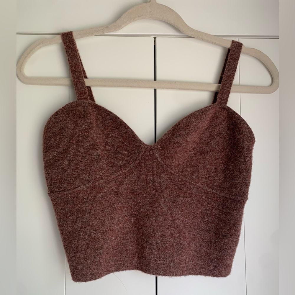 Aritzia Wilfred Sicily Sweater Sweetheart Tank Wool Cashmere Blend Size Medium